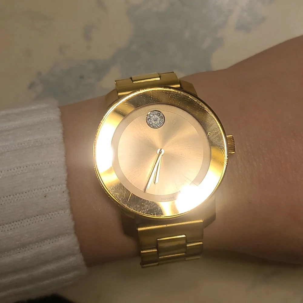 Movado Bold Rose Gold Used Needs Battery - Picture 6 of 8